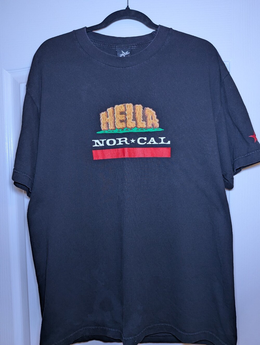 Nor Cal Vintage Skate Shirt Hella California Bear Flag Graphic Shirt Men's Large